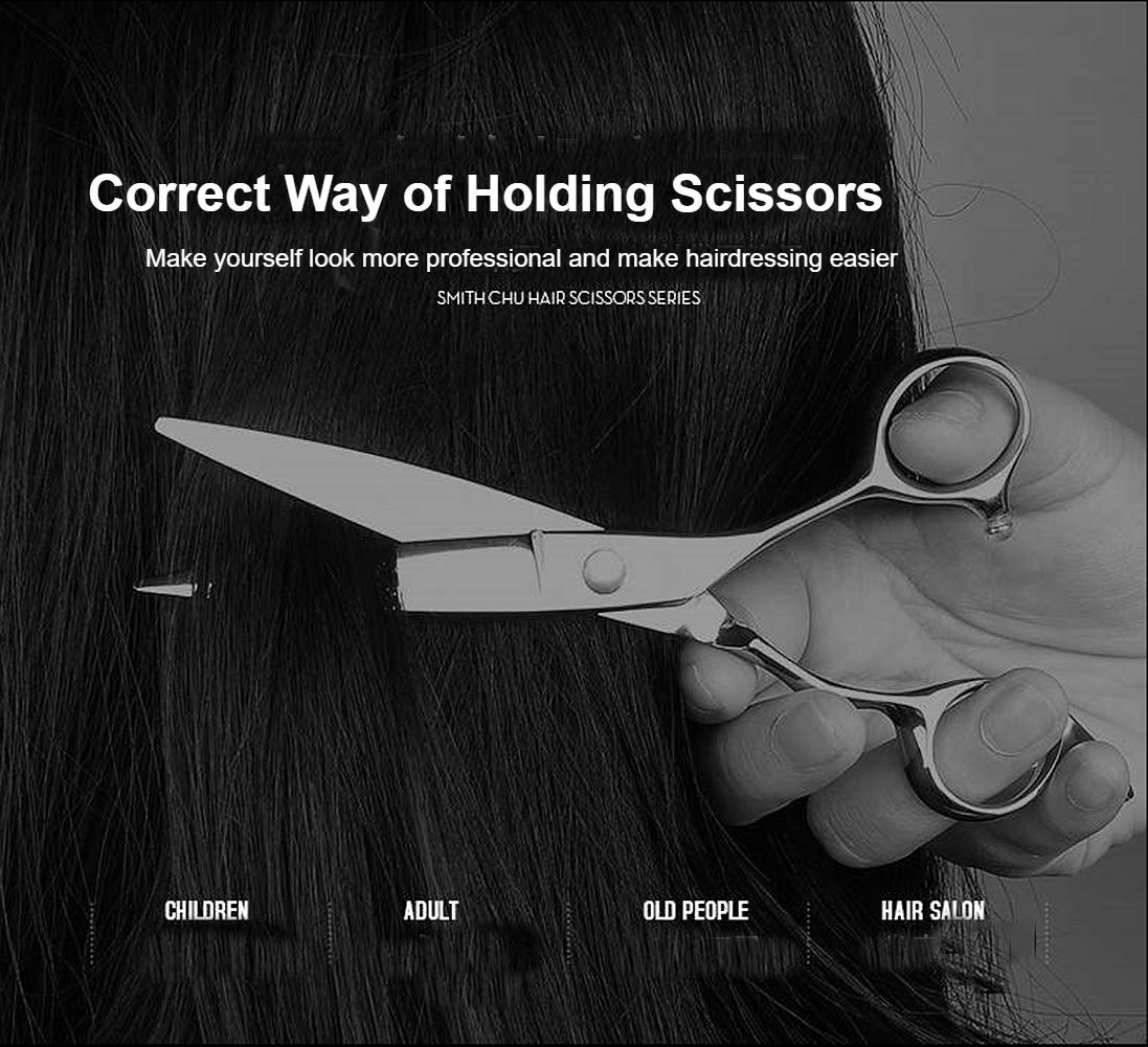 Professional Hair Cutting Scissors Japan 440C Steel Baby Salon Hair Shears Hairdressing Scissor for Hairstylist (6.0 inch)