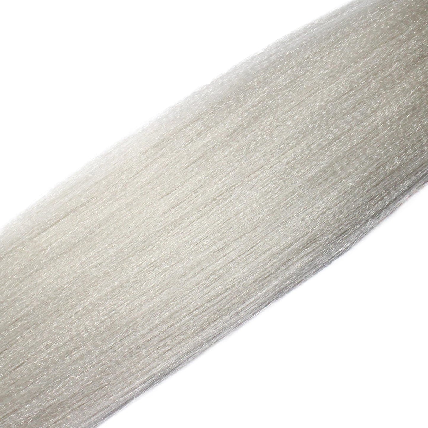 Silver Grey Pre stretched Braiding Hair, 26 Inches Box Braids Hair Extensions, 3 Packs Yaki Texture Braiding Hair Pre stretched