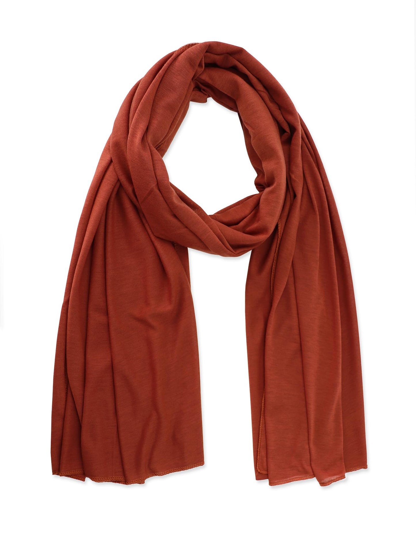 vabovin Hair Wrap for Black Women with Natural Hair Stretch Soft Edge Large Scarves for Braids Dreadlocks (Red Orange)