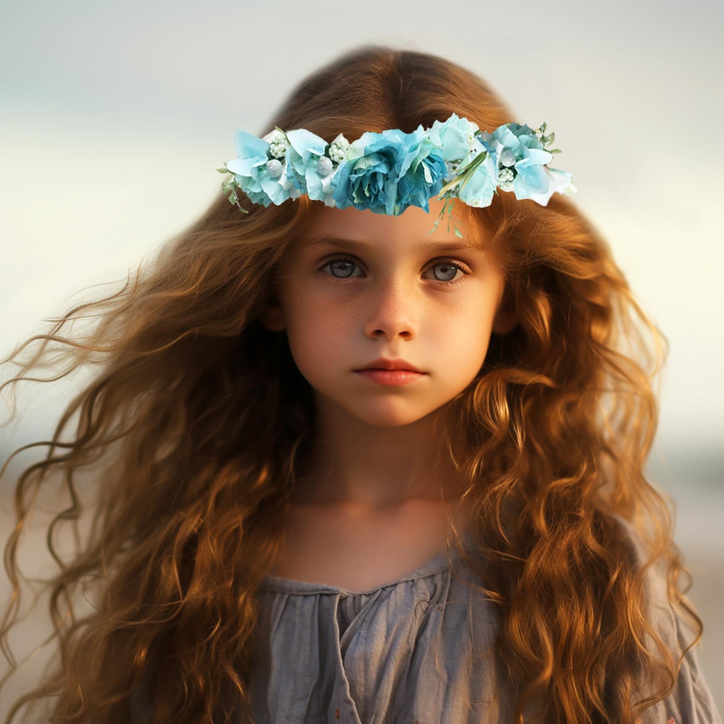 Vivivalue Forest Flower Crown Fairy Floral Headband Elf Headpiece for Women Girls Bridal Photoshoot Wedding Halloween Cosplay Party Renaissance