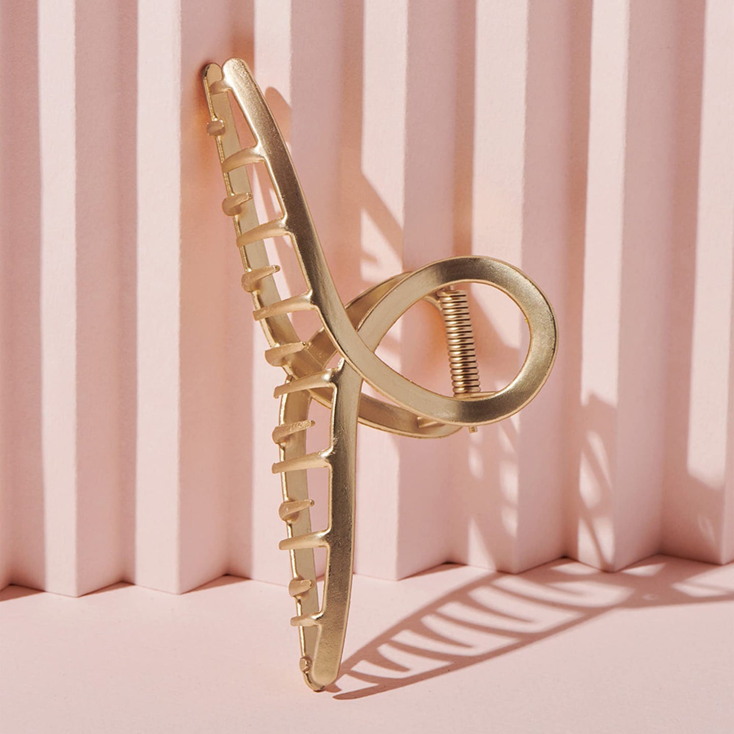 The Hair Edit French Twist Claw Clip - Large Gold Metal Loop Jaw Clip