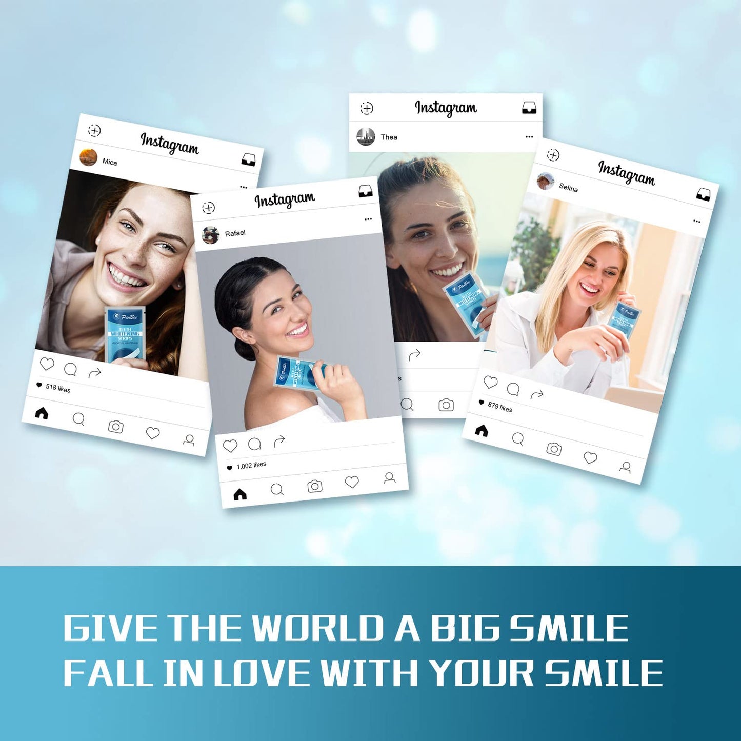 Teeth Whitening Strip - Whitening Strips for Teeth Sensitive, Professional Teeth Whitening Strips, Fast Remove Smoking, Coffee, Wine Stains, Teeth Whitening Kit Pack of 28 Non-Slip Strips