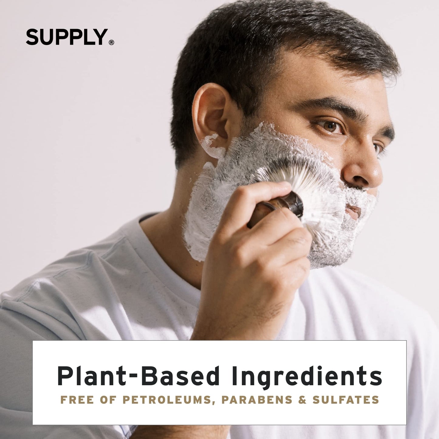 SUPPLY - Ultra Lather Shaving Cream - Citrus & Basil - Lathering, Men's Shaving Lather Cream - Hypoallergenic, Naturally Soothing Shave Lather, Protects Against Razor Burn and Irritation- 3.4 Oz Jar