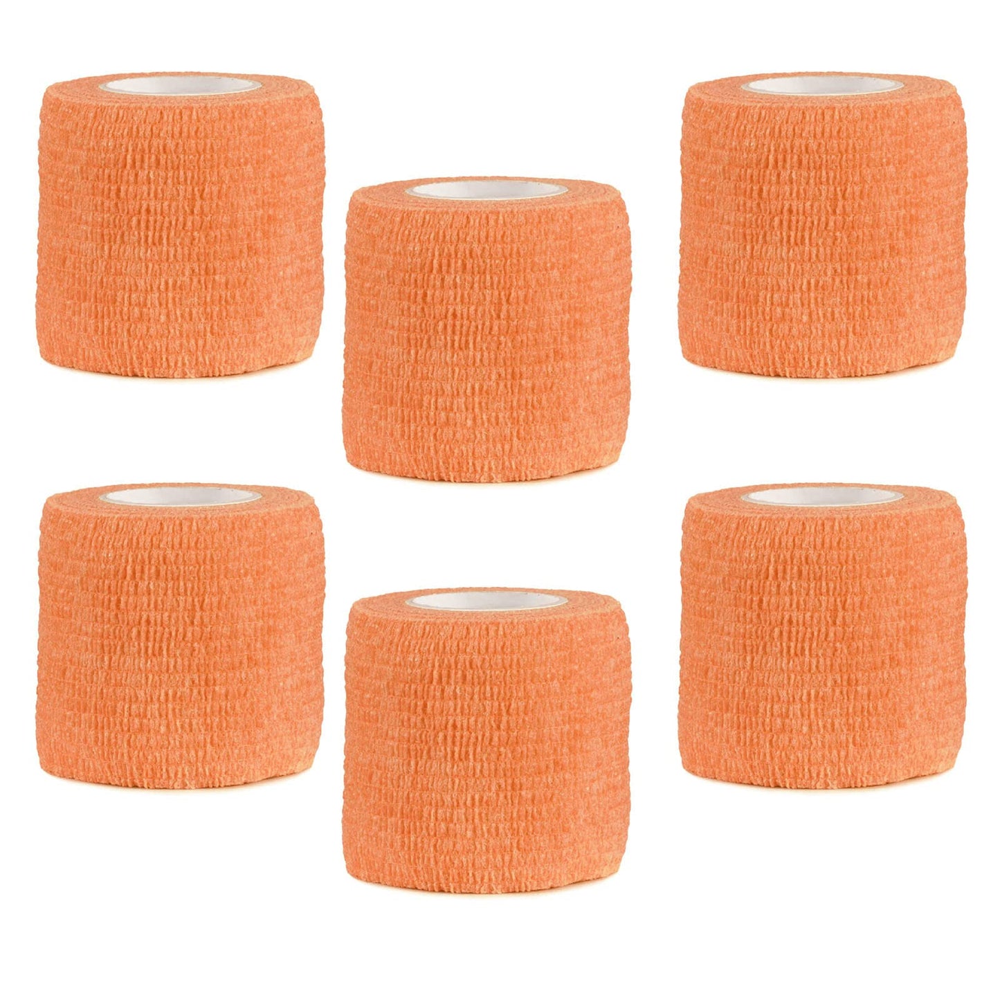 VideoPUP Tattoo Grip Cover Wrap,6PCS Disposable Cohesive Tattoo Grip Cover Elastic Bandage Handle Grip Tube for Tattoo Machine Tattoo Grip Accessories(Phosphor Orange)
