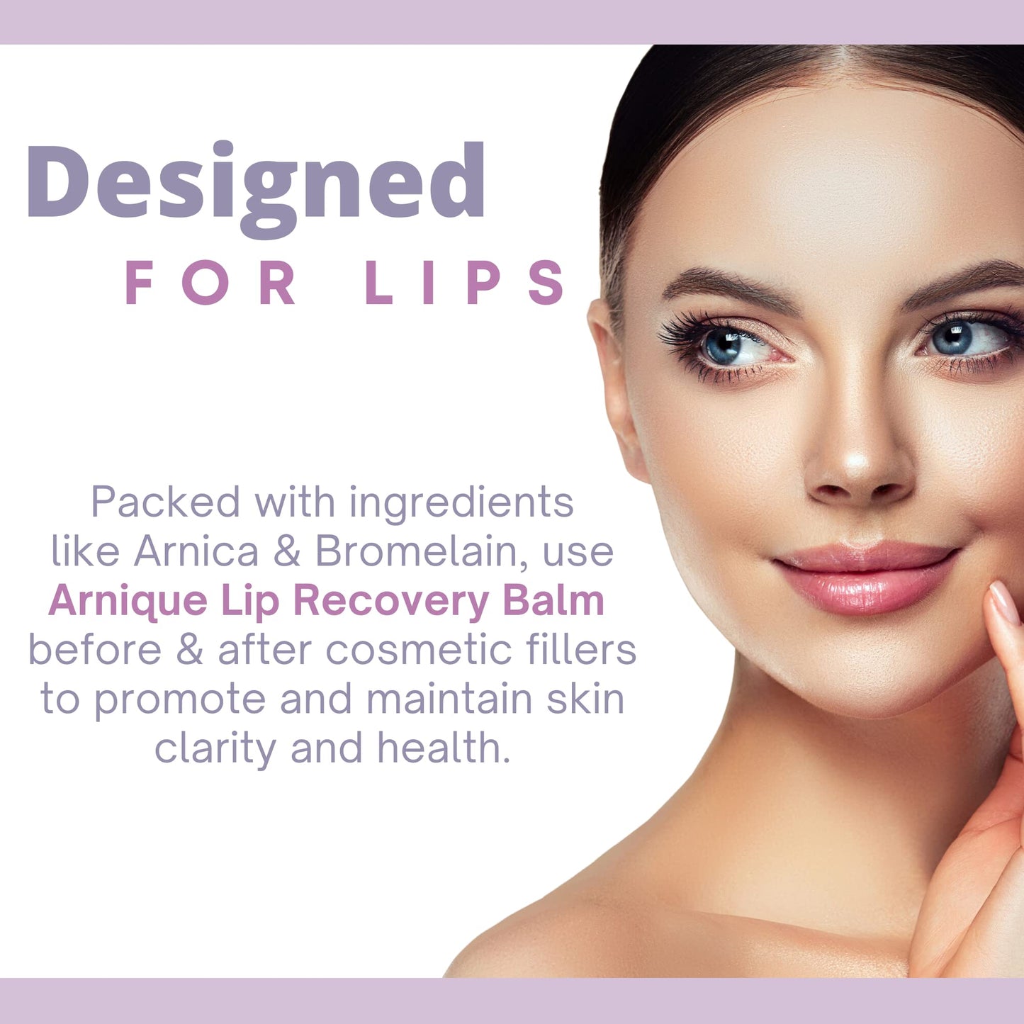 Arnique Arnica Lip Balm - for Filler Aftercare with Arnica Montana and Bromelain, Topical Bruise Balm Masque for Lip Flip Injections and Implant Surgery to aide with Bruising, Swelling and Redness