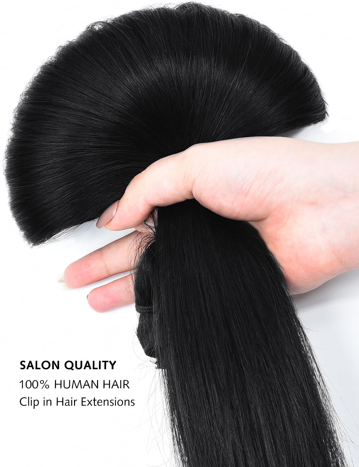 Yamel Remy Clip in Hair Extensions Human Hair 7Pcs 16 Clips Real Human Hair Extensions clip