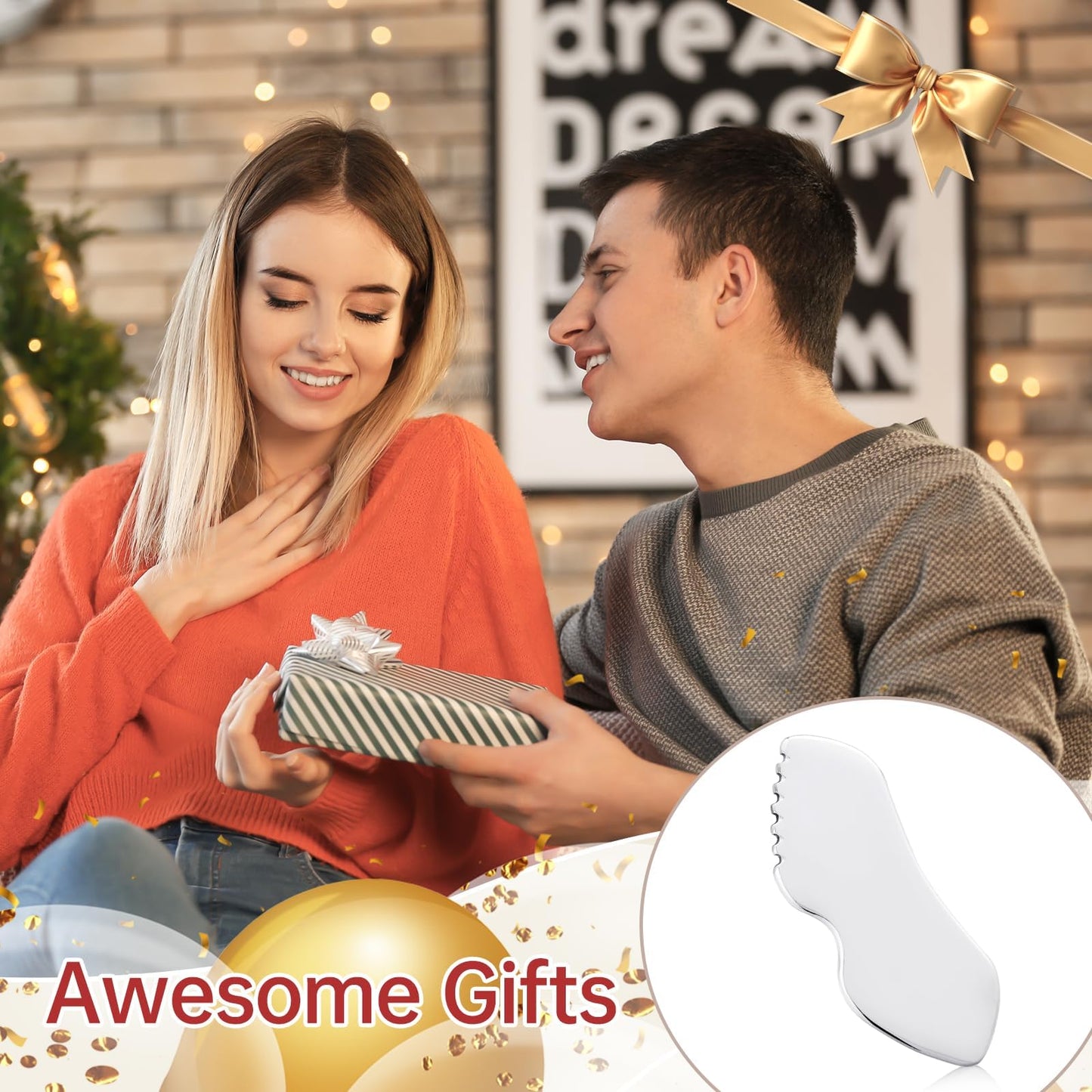 Stainless Steel Gua Sha Facial Tools Metal Detail Gua Sha Stone Body Lymphatic Drainage Massager Face Guasha Face Sculpting Tool Skin Care