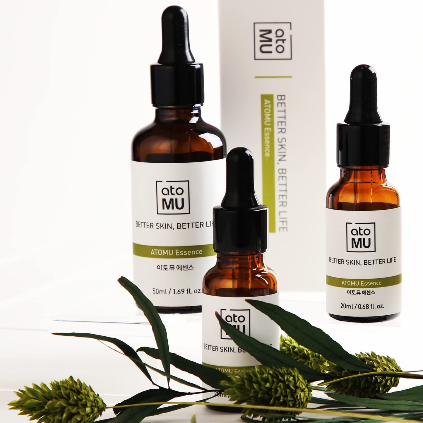 ATOMU Essence (Original) Face Serum for dry, damaged skin made with naturally fermented ingredients such as Pinus densiflora leaf extracts, 1.69 fl.oz