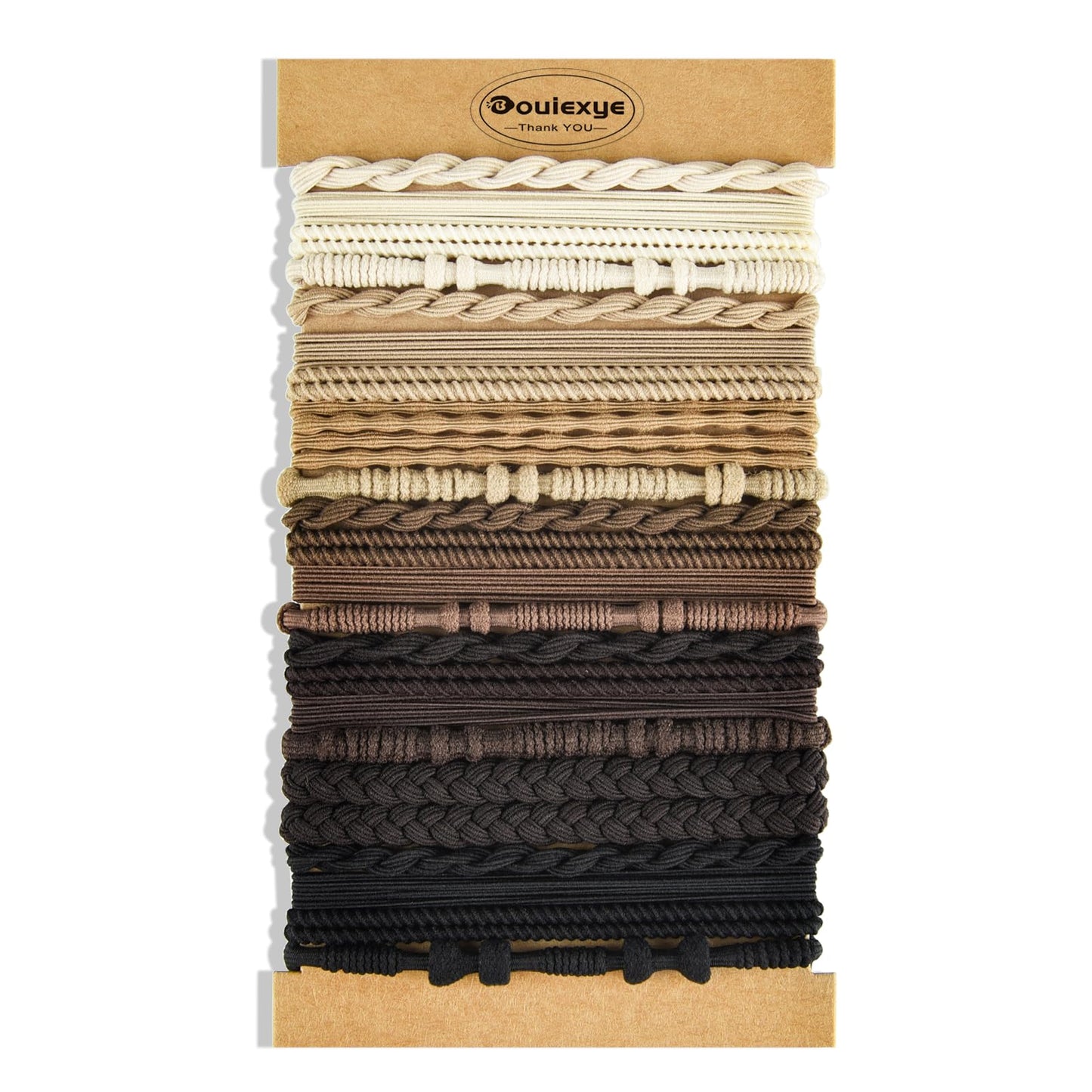 Bouiexye Hair Ties Bracelets for Women, 24PCS Boho Hair Accessories, Hair Ties for Thick Thin Hair Medium Long Hair, No Damage, Retro B
