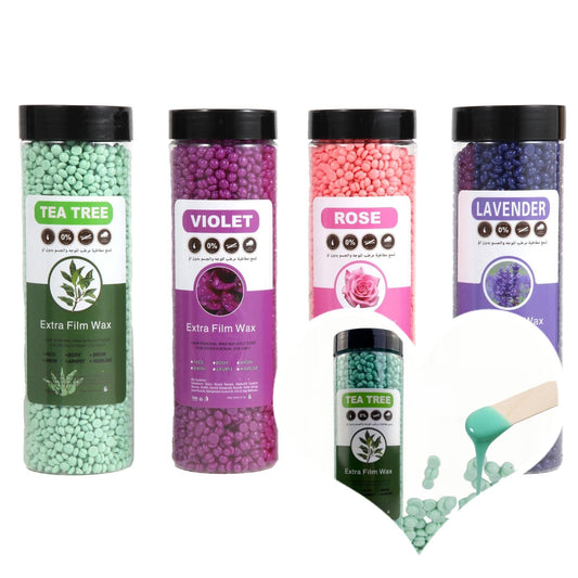 Pmuul Hardwax Bead, 400g Hard wax bean, Sensitive skin wax beads for facial, arm, leg, underarm, bikini and Brazilian hair removal, Tea plant