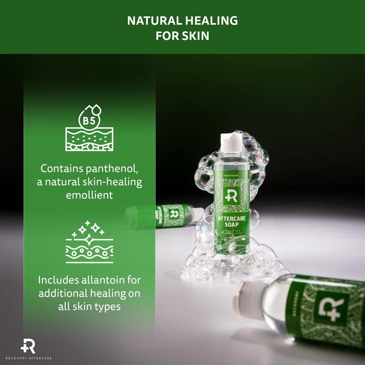 Recovery Aftercare - Aftercare Soap - Hydrating, Gentle Cleanser for Body Modification Aftercare - Natural Wash for Piercing & Tattoo Aftercare (4 oz)