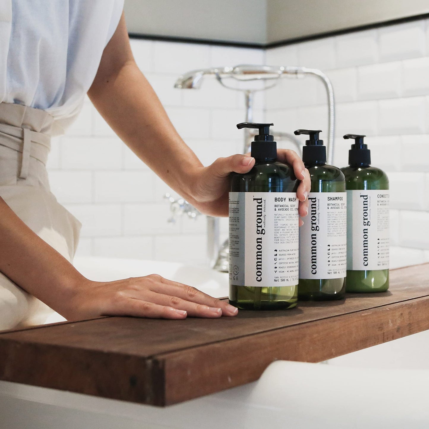 Shampoo, Conditioner, Body Wash & 3 Hand Wash Bundle (7 Items), Paraben & Cruelty Free, Organic, Vegan, Plant-Based, Botanical Scent & Avocado Oil Extracts, Men, Women, Sensitive