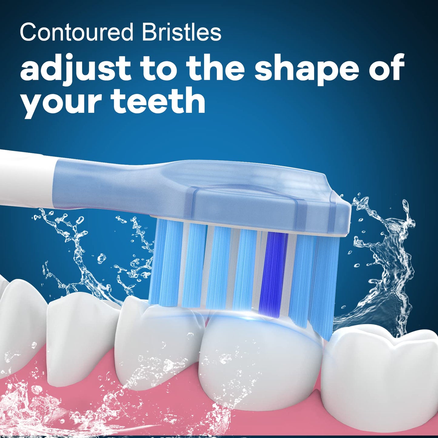 Toptheway Replacement Toothbrush Heads Compatible with Philips Sonicare C-3 Premium Plaque Control 4100 5100 6100, Replacement Heads for G3 W3 C2 G2, 10 Brush Heads, White