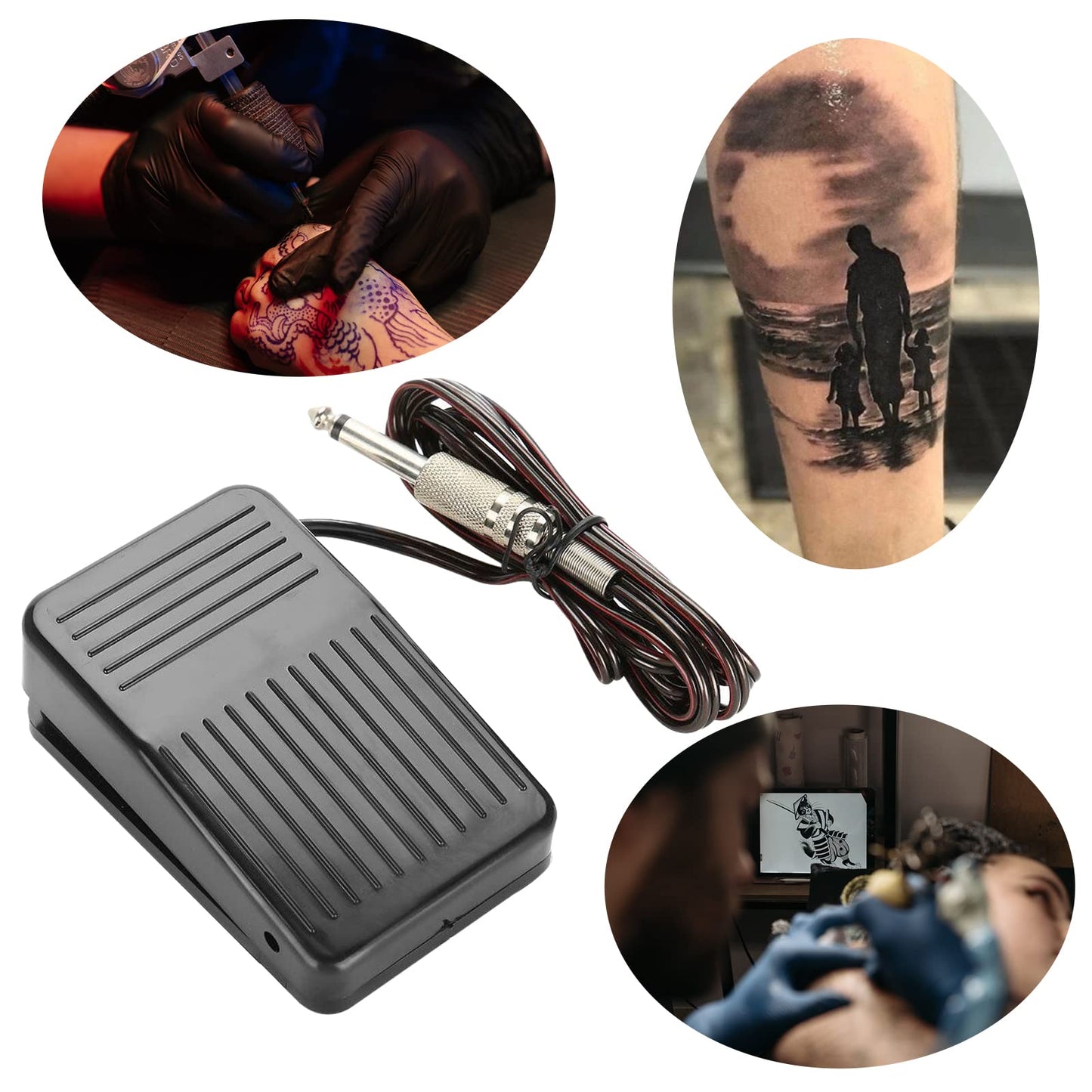 Tattoo Foot Pedal - Yangna Tattoo Pedal with 5'ft Clip Cord And Standard 1/4 Phono Plug Tattoo Foot Switch