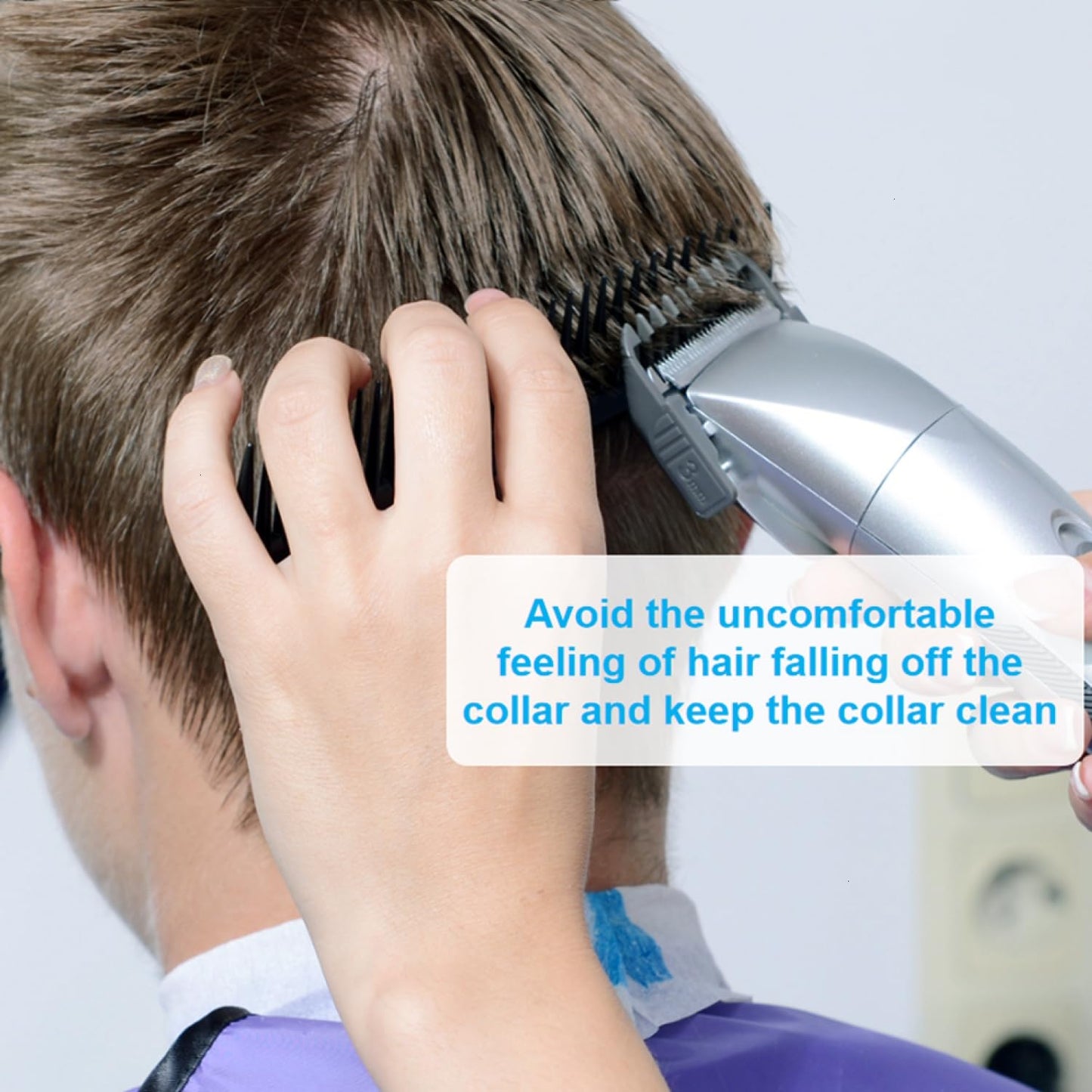 SenseYo 5 Rolls Barber Neck Paper Strips Band Disposable Haircutting Stretchy Barber Neck Tissue Wrap for Salon Haircut Spa Massage