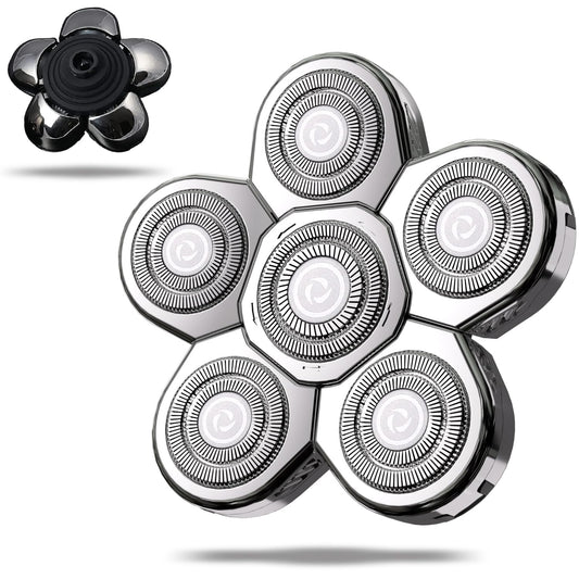 UPTARD Head Shaver Replacement Heads,Head Shaver Replacement Blades, Head Shavers for Bald Men,head shavers for men, Stainless Steel Rotary Blades for Electric Head Razor (silver6)