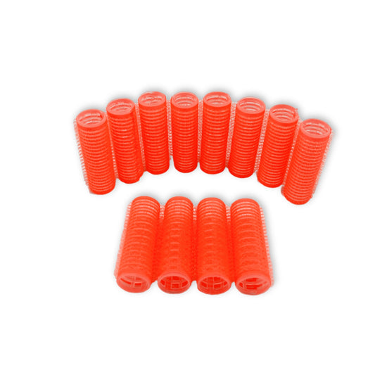 ADMIRING 12PCS Roller Curlers for Medium Short Hair, Heatless Bangs Curlers, Create Natural Curly Hairstyle (Red)
