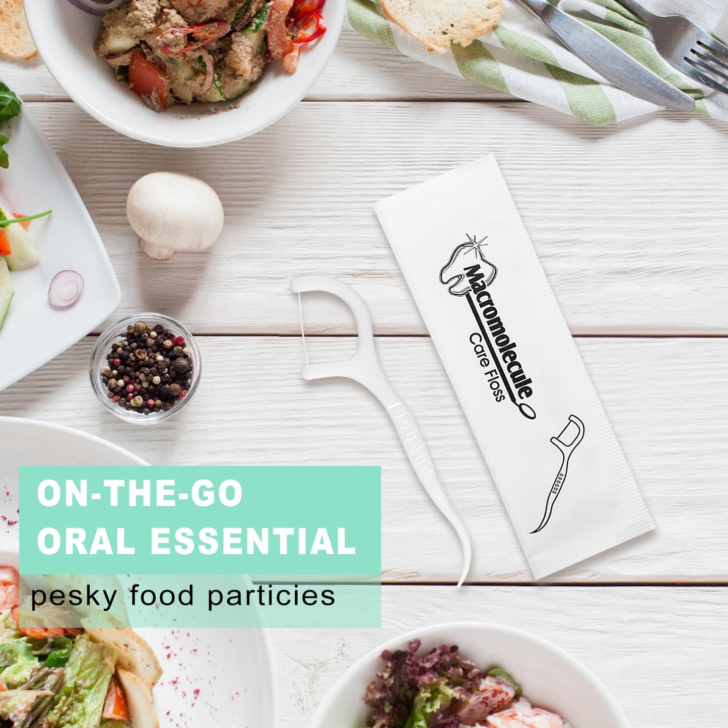 200 Pack Dental Flossers Each Individually Wrapped, Floss Singles Bag, Travel Hotel Restaurant Office Car Dental Floss, Floss Picks Oral Care