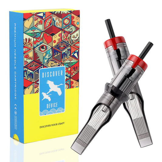Tattoo Needle Cartridges DISCOVER 20pcs Disposable Tattoo Needle Cartridges with Membrane Safety Cartridges Magnum Standard Pack (1211M1-20PCS)