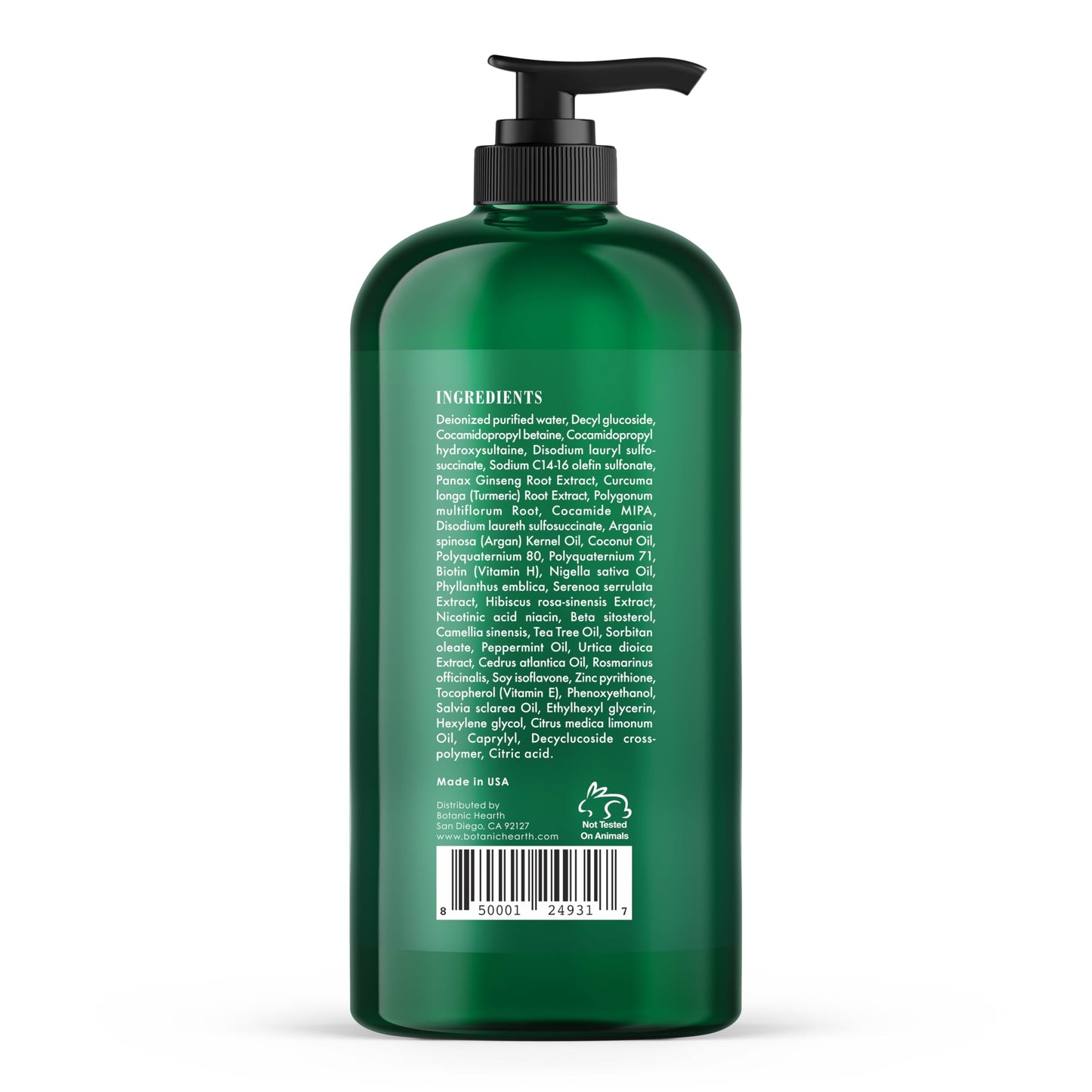 Botanic Hearth Peppermint Oil Shampoo - Hair Blooming Formula with Keratin for Thinning Hair - Fights Hair Loss, Promotes Hair Growth - Sulfate Free for Men and Women - 16 fl oz