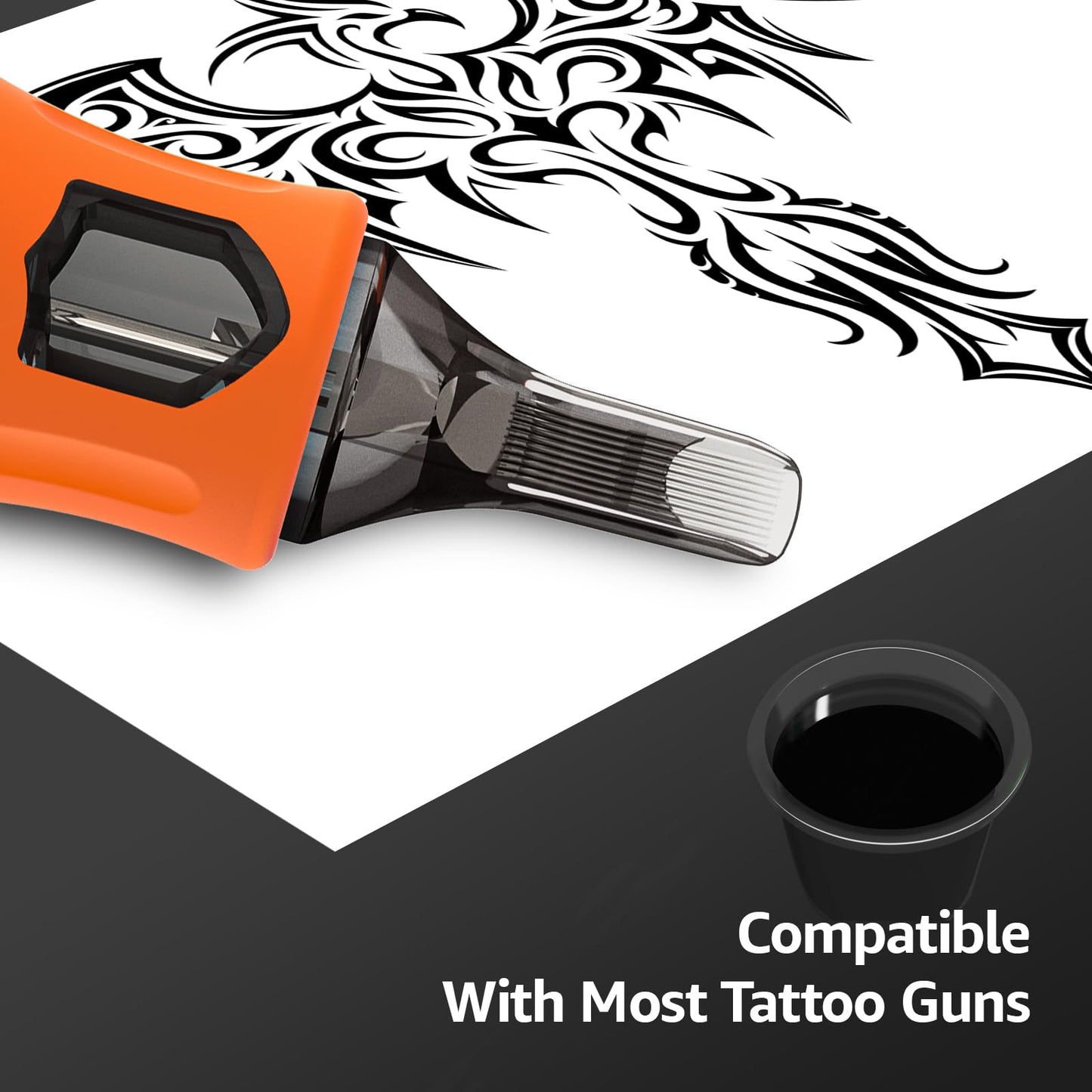 YABA 20Pcs Disposable Magnum Tattoo Cartridges Needles Bugpin for Tattoo Gun,Standard Membrane Tattoo Cartridges Needles for Tattoo Artists (1207CM)