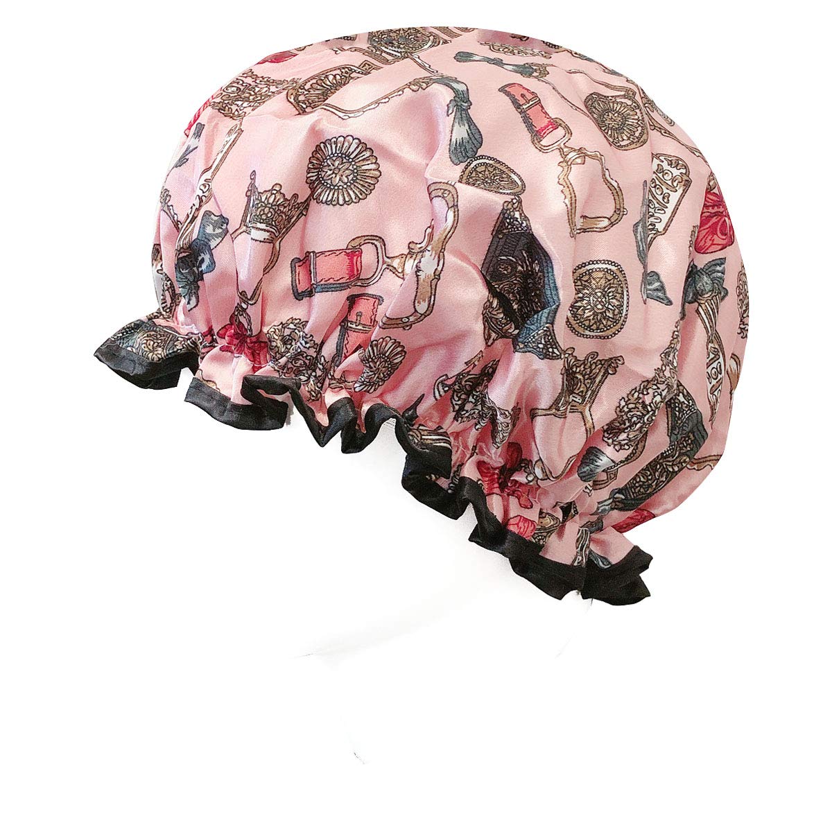 allydrew Wild Side Reusable Women's Waterproof Shower Caps for Long Hair, Pink Keychains