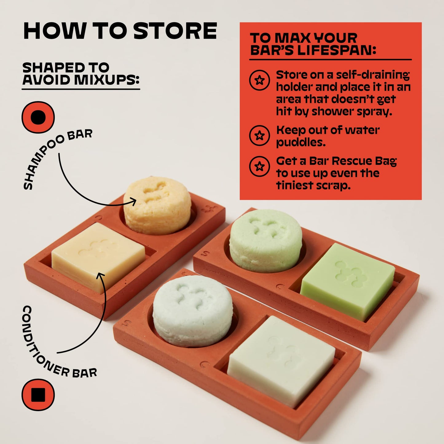 NOLE Shampoo and Conditioner Bar Set, Plastic Free, Travel Size, Color Safe, Eco Friendly, Solid Sustainable Bars, Zero Waste, Discovery Set, 2.5 onz (Mini Haircare Fiesta Set)