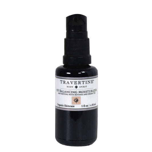 Travertine Spa pH Balancing Moisturizer | Age-Defying with Retinol and Green Tea | Nourishing Facial Lotion | Encourages Collagen Production | for Men and Women