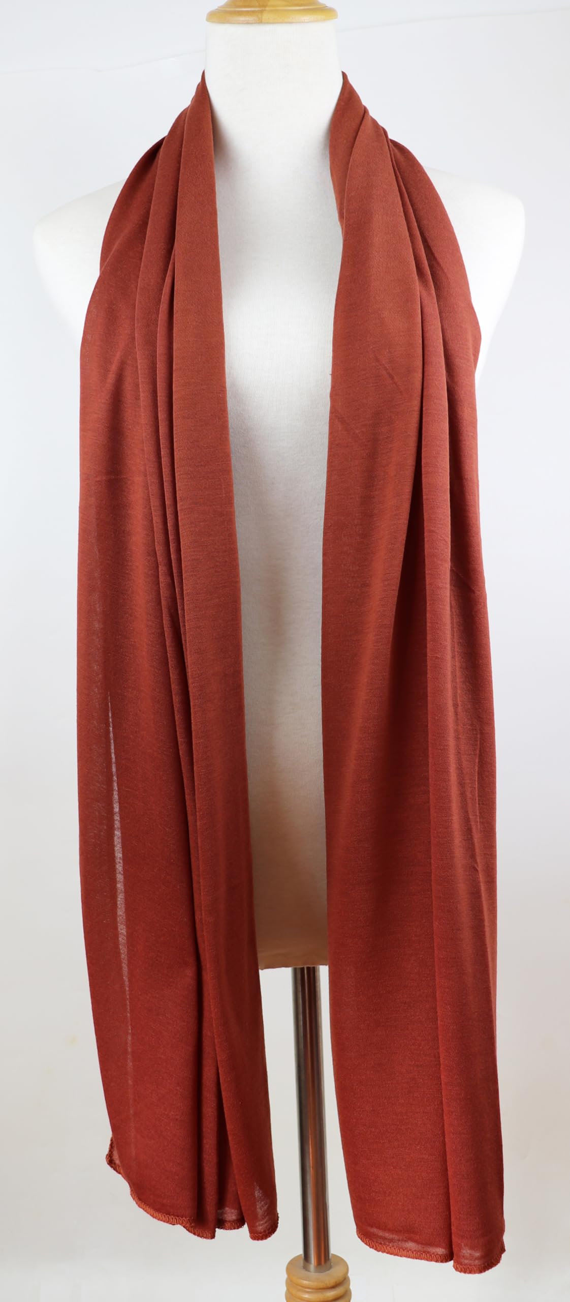 vabovin Hair Wrap for Black Women with Natural Hair Stretch Soft Edge Large Scarves for Braids Dreadlocks (Red Orange)