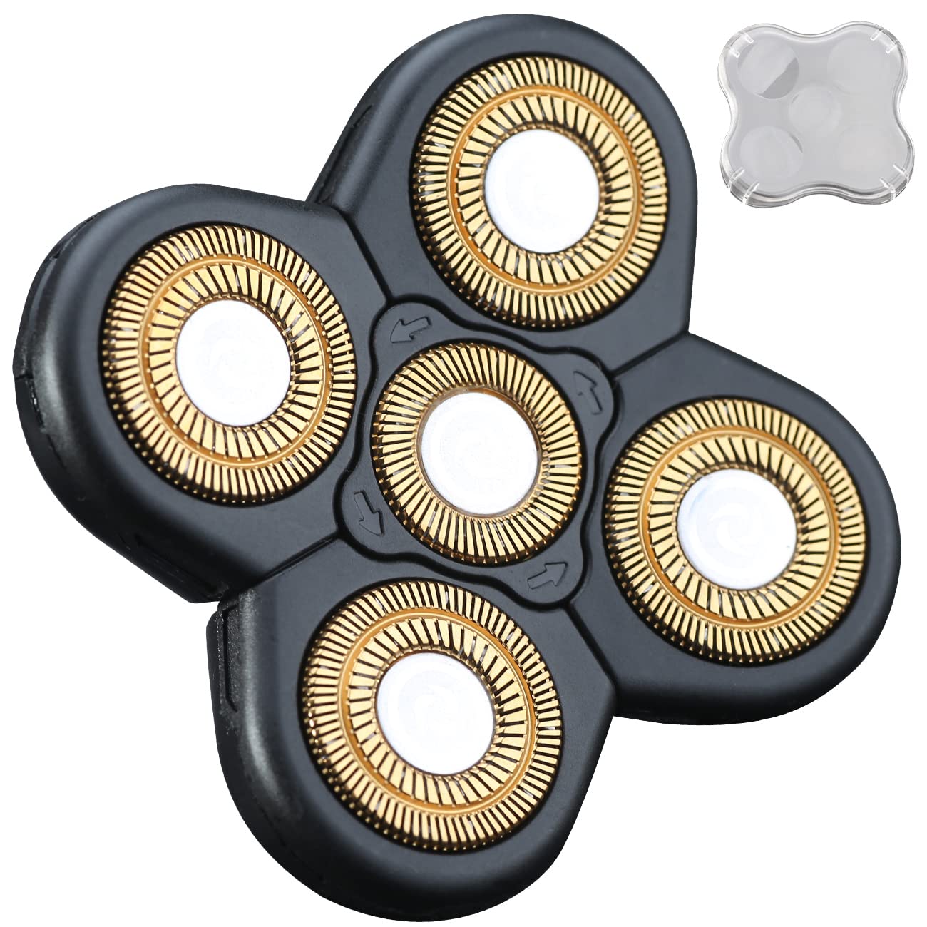 5 Blades Head Shaver Replacement Heads Replacement Blades Head Shaver Universal Replacement Blade Head Electric Razor for Men (5D Gold)