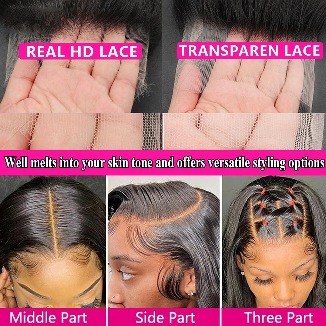 Straight Lace Front Wigs Human Hair 220% Density 13x4 HD Lace Front Wigs Human Hair Pre Plucked Straight Human Hair Wigs for Black Women 20 Inch Glueless Brazilian Lace Frontal Wig with Baby Hair