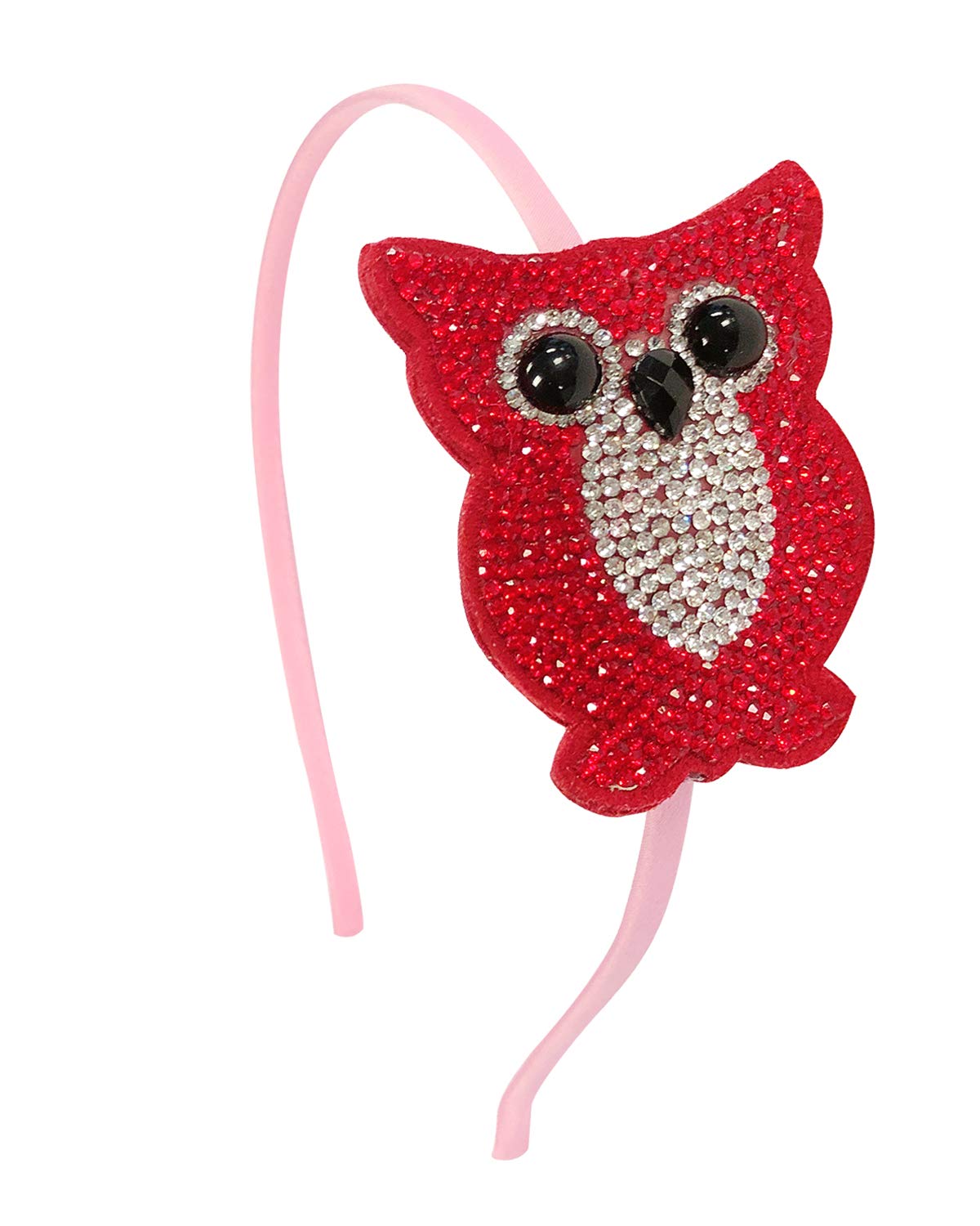 Bowbear Crystal Party Headband, Red Owl