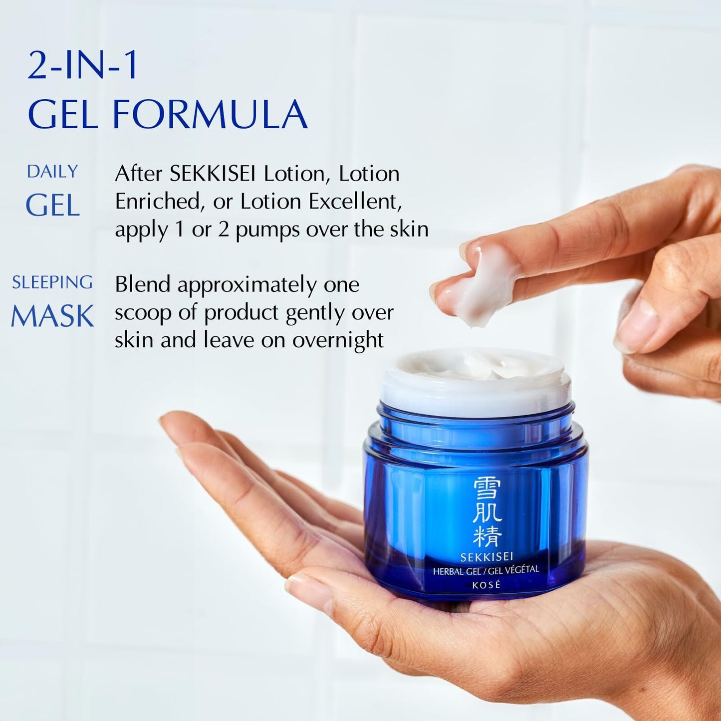 SEKKISEI Glass Skin Duo Bundle: Treatment Cleansing Oil (10.1oz) & Herbal Gel (2.8 oz)