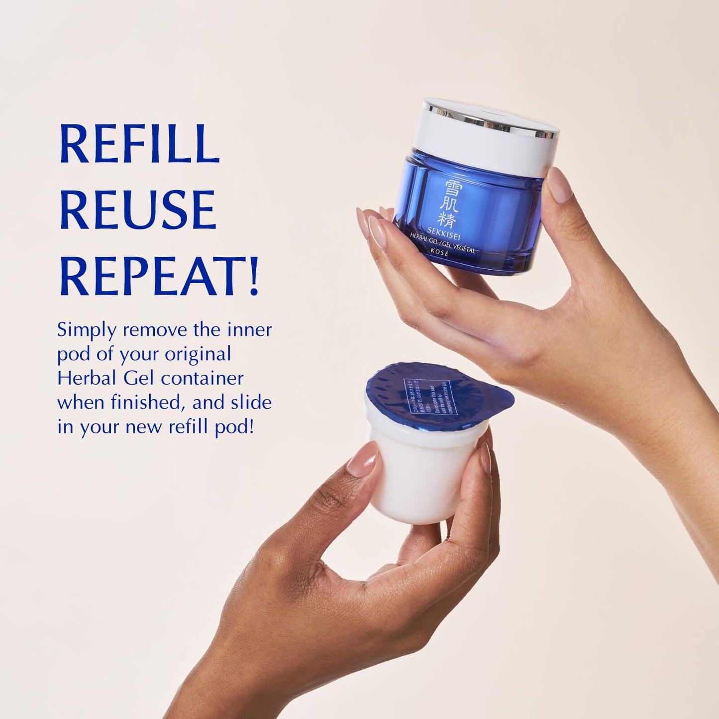 SEKKISEI Glass Skin Duo Bundle: Treatment Cleansing Oil (10.1oz) & Herbal Gel (2.8 oz)