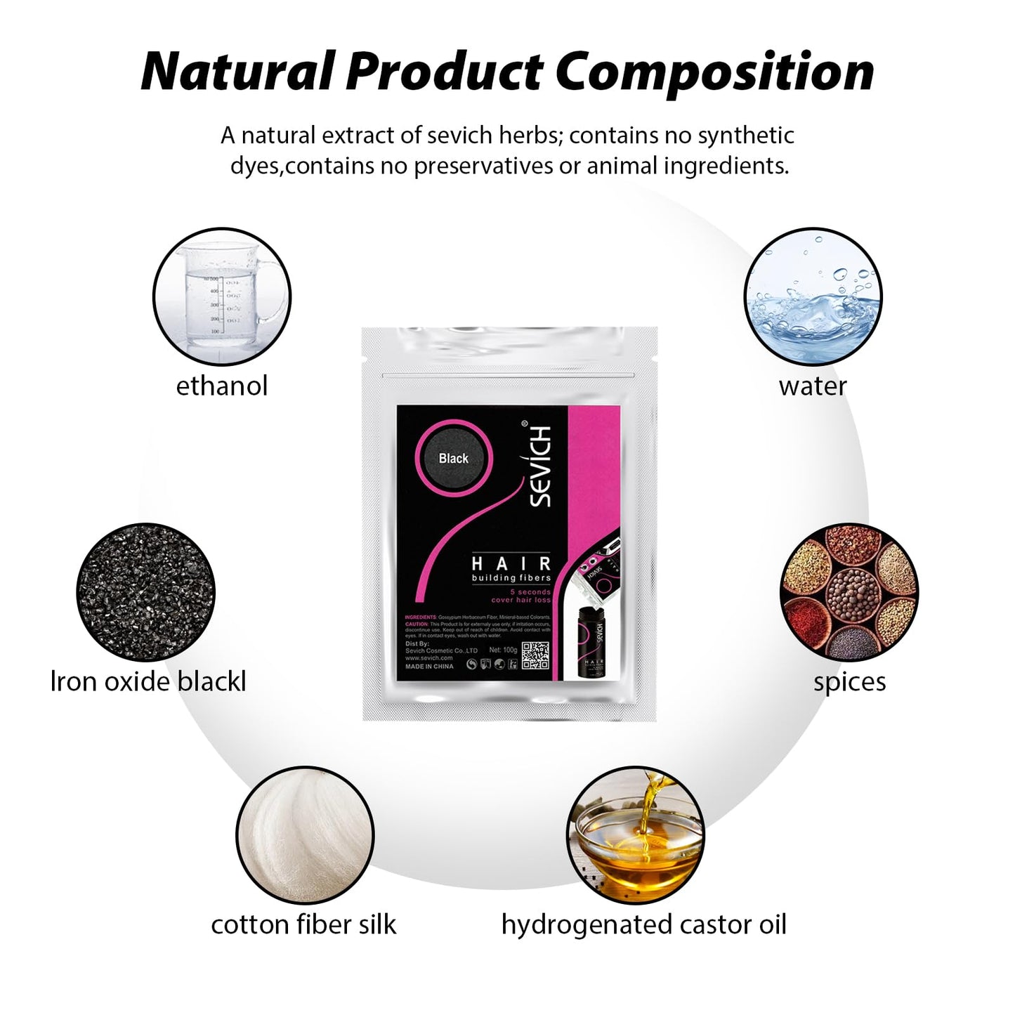 SEVICH Hair Fibers for Thinning Hair, Hair Building Fibers Instantly Thicker & Fuller Look,Hair Powder for Men & Women 100g Blonde