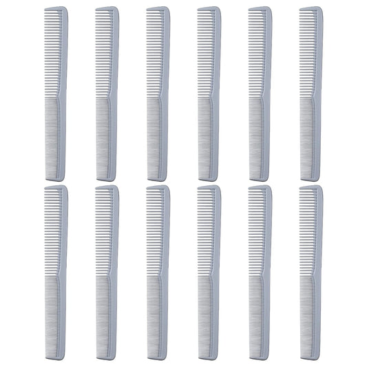 Styling Gear 150 Hair Combs Barber Comb Set Combs For Men Combs For Women Combs For Hair Stylist Beard Mustache Styling Pocket Comb Made In USA 12 Piece. (Gray)
