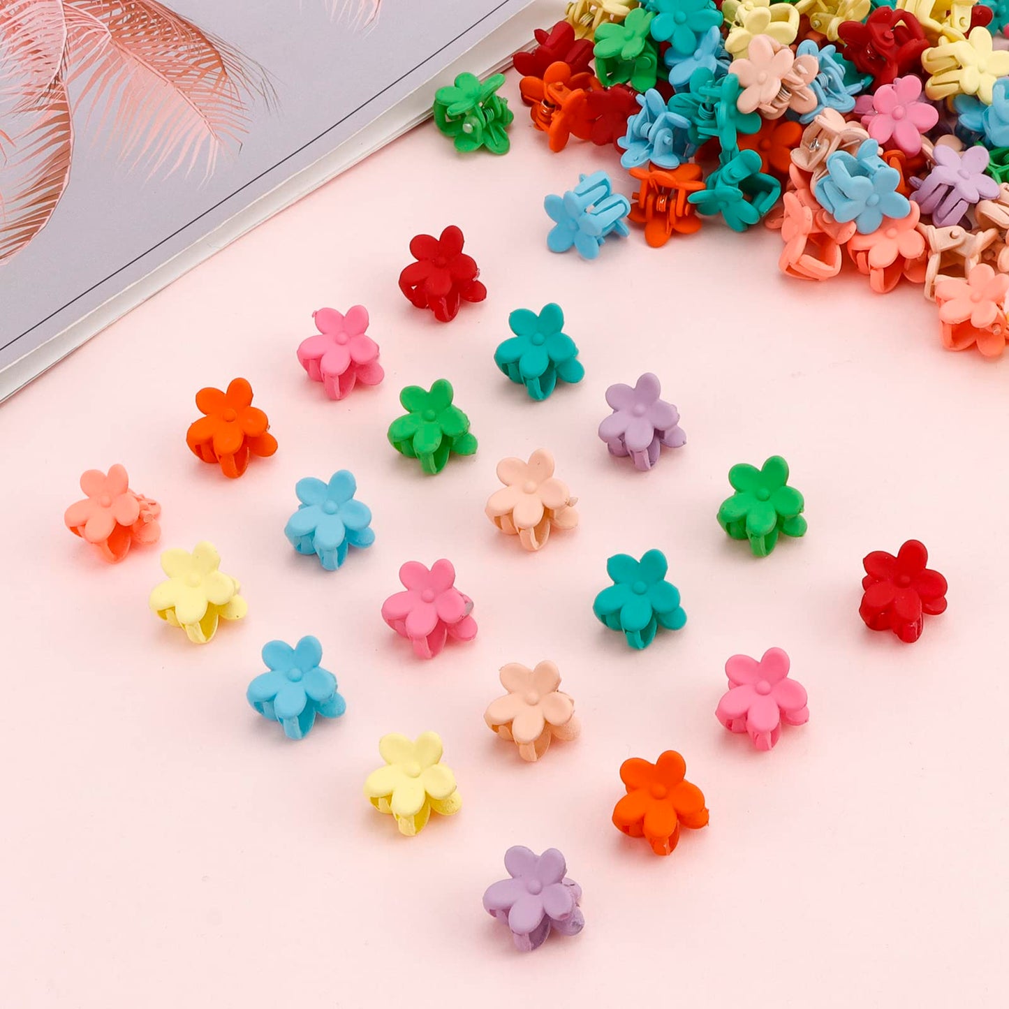 YISSION Mini Flower Hair Claw Clips for Toddlers, Kids, Girls and Women - Cute Hair Accessories