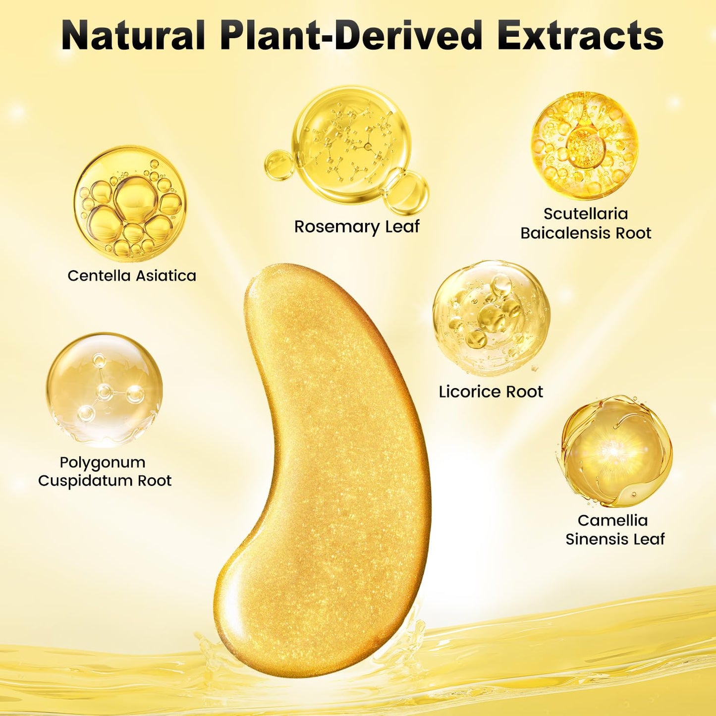 Tibobo Under Eye Patches (24 Pairs) - 24K Gold Eye Masks Enriched with Abundant Collagen | Diminish Dark Circles and Puffiness | Anti-Aging, Smooth Fine Line, Nourish Skin - Christmas Gifts for Women