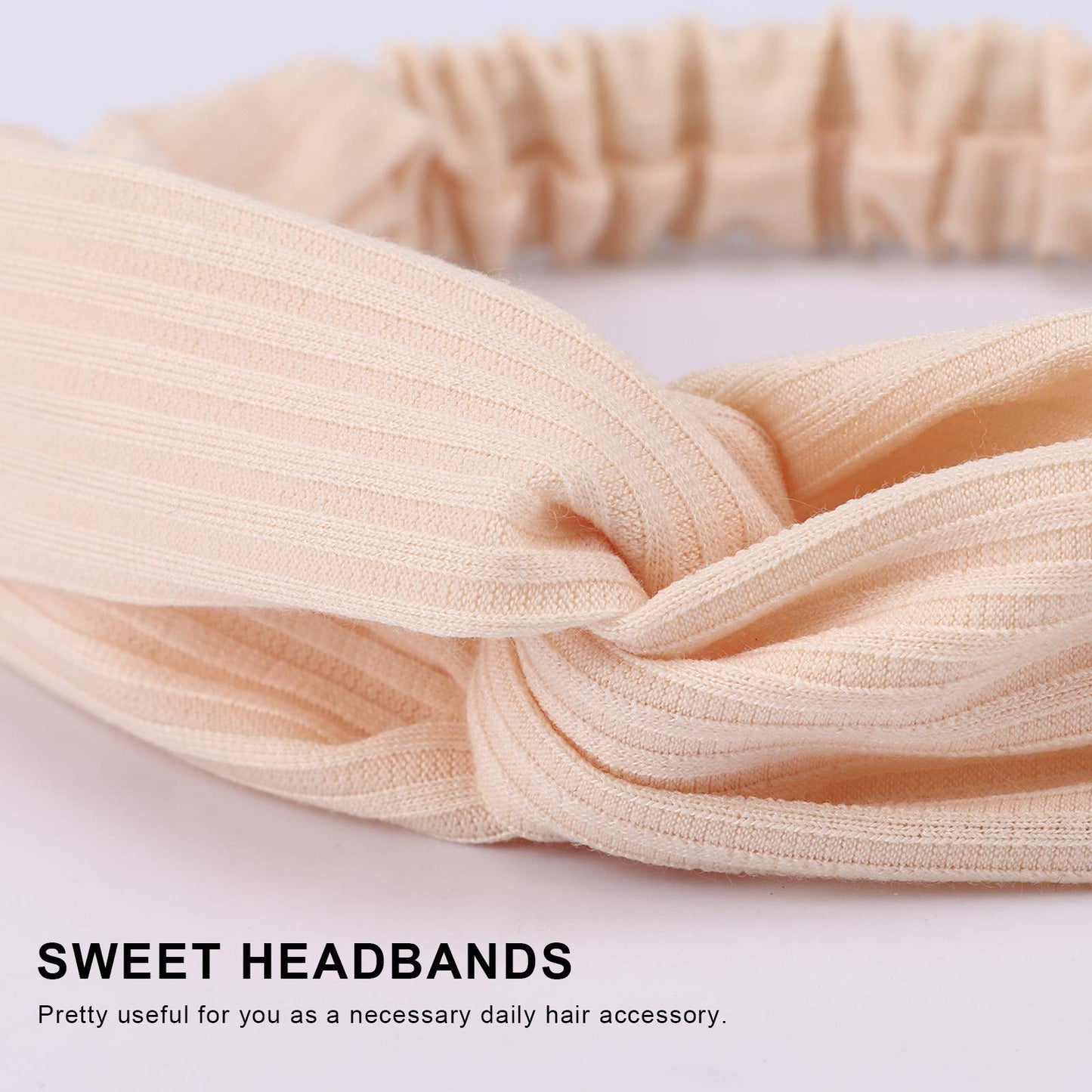 AQOKKA 8 Pack Elastic Knotted Headbands for Women Cloth Head Hair Bands for Women's Hair Boho Wrap Hair Accessories for Women