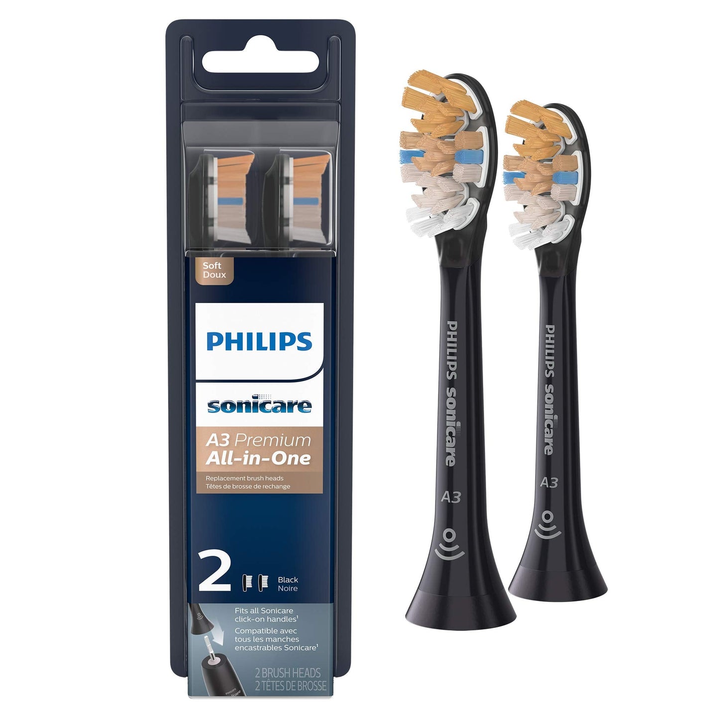 Philips Sonicare Genuine DiamondClean and A3 Premium Toothbrush Heads