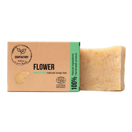 SoapFactory Organic Soap Bar with Patschuli and Ylang Ylang for Face and Body, 100% Natural Facial Cleanser, Organic Certified, Vegan, Cruelty Free, Handmade, 3.88 ounce