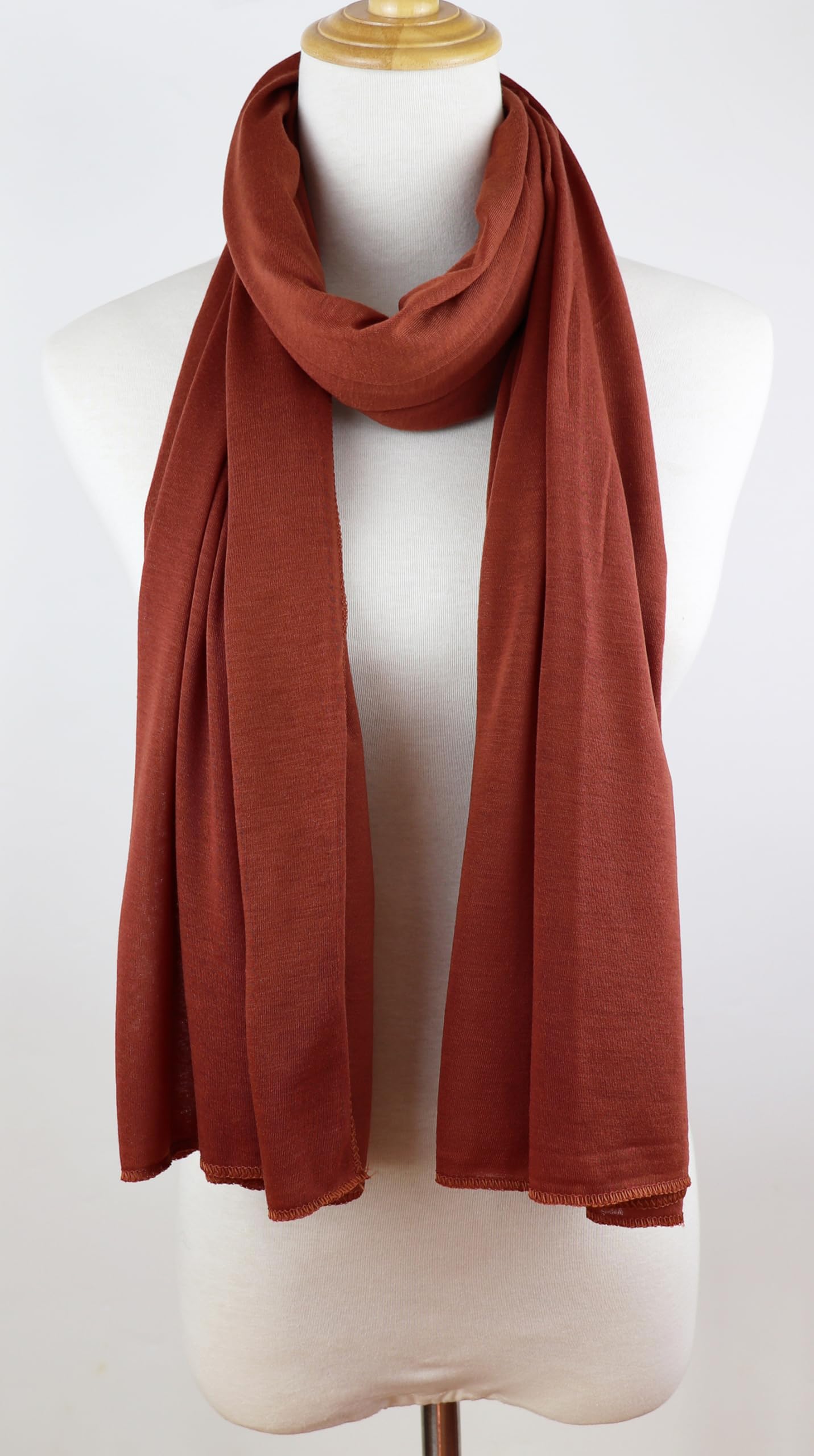 vabovin Hair Wrap for Black Women with Natural Hair Stretch Soft Edge Large Scarves for Braids Dreadlocks (Red Orange)