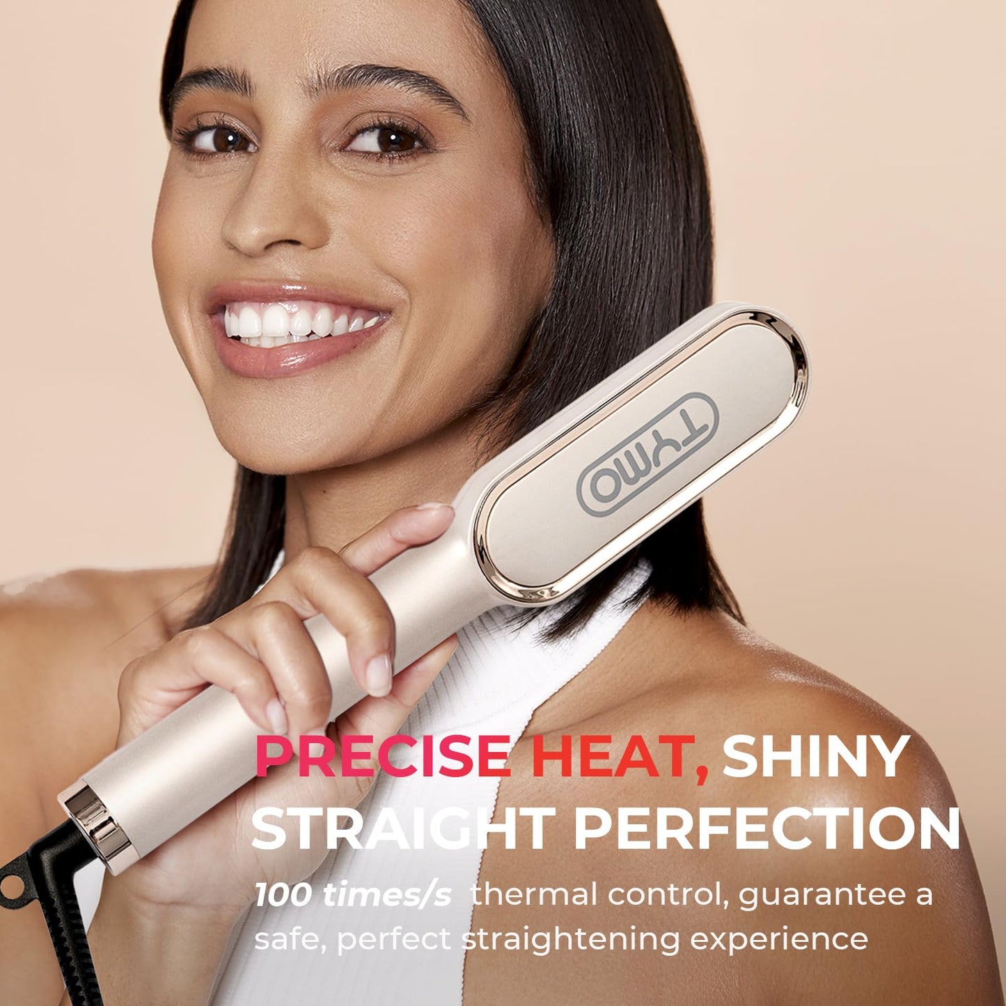 TYMO Ring Hair Straightener Brush + TYMO Hair Oil Spray