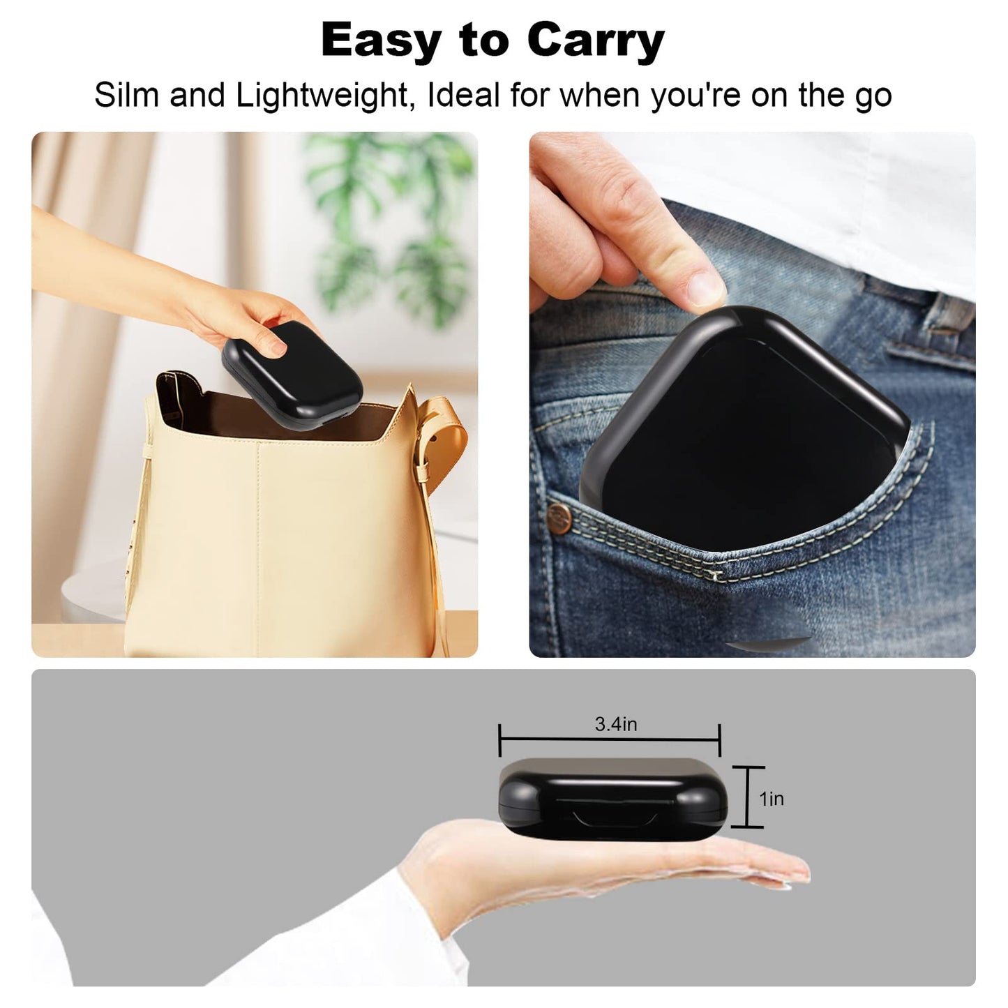 Retainer Case, Slim Aligner Case with Mirror, Compatible with Invisalign, Night Guard and Mouth Guard, Premium Retainer Case, With Aligner Remover Tool, Chew & Brush, Black