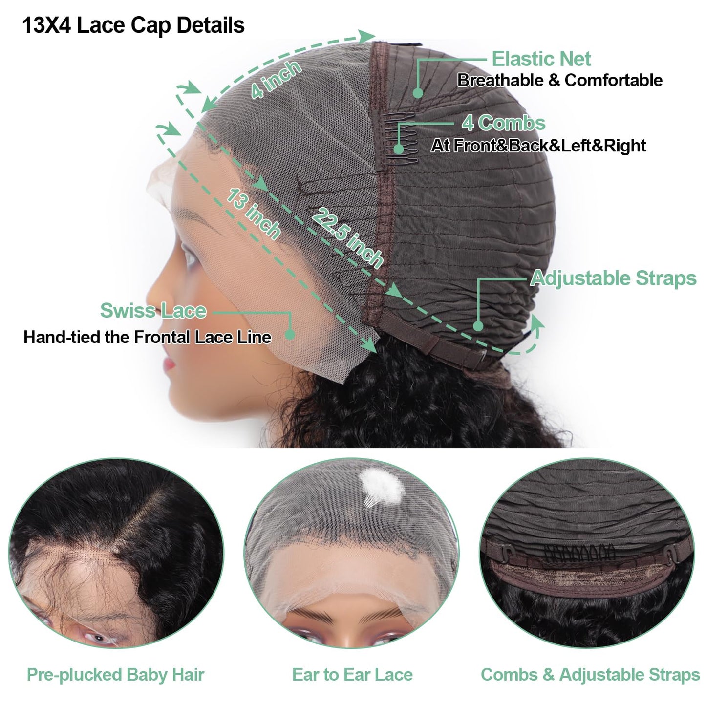 Short Curly Bob Wig Human Hair 13x4 HD Lace Front Wigs Human Hair Pre Plucked Deep Wave Lace Front Wig For Women 180% Density Bleached Knots Short Curly Lace Front Wig Human Hair Natural Color 12 Inch