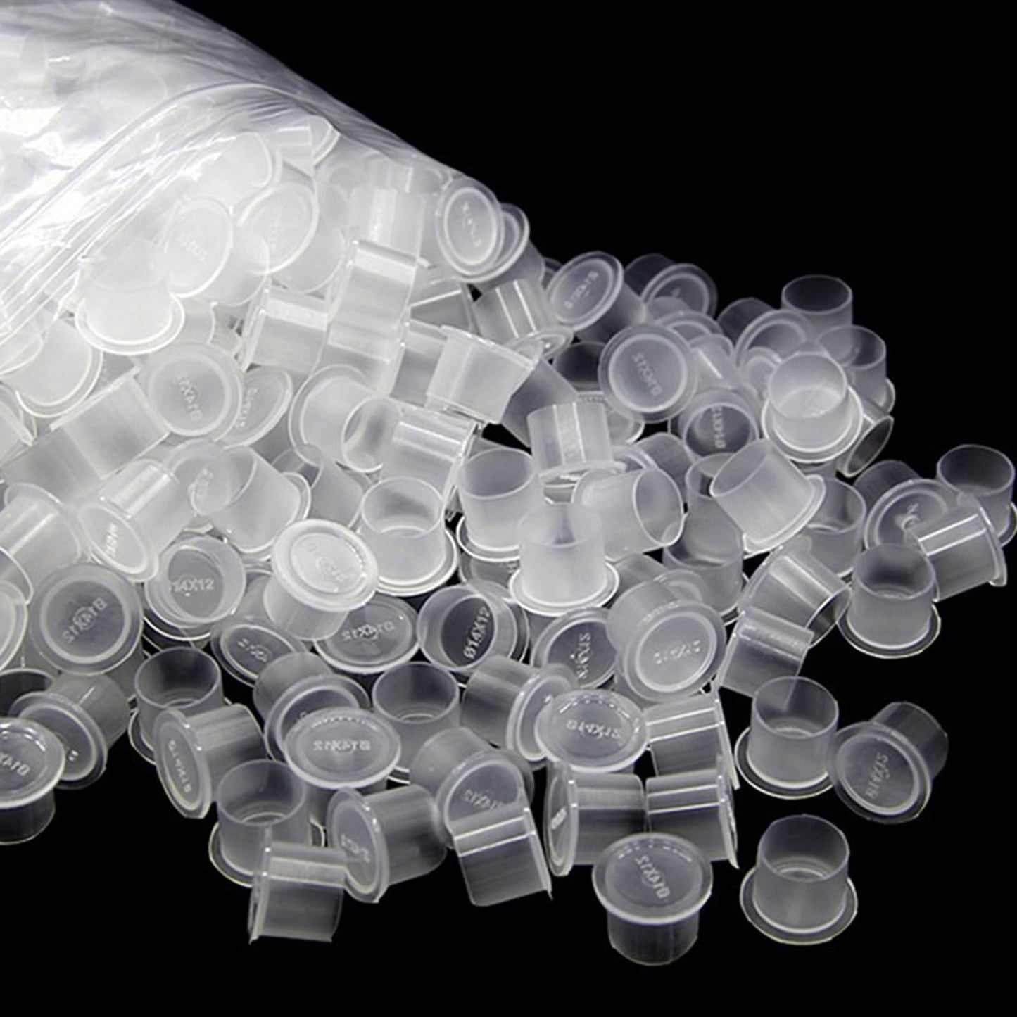 Tattoo Ink Caps - Jconly 1000Pcs Tattoo Ink Cups Pigment Caps With Base Sizes 17mm Disposable Tattoo Caps Tattoo Supplies (1000PCS Large #17)…