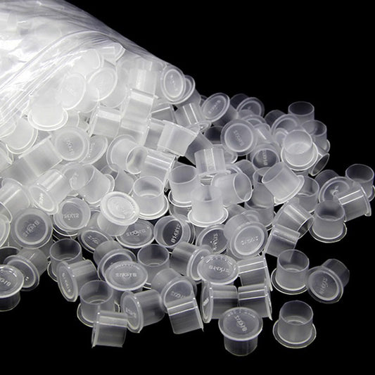 Tattoo Ink Caps - Jconly 1000Pcs Tattoo Ink Cups Pigment Caps With Base Sizes 17mm Disposable Tattoo Caps Tattoo Supplies (1000PCS Large #17)…