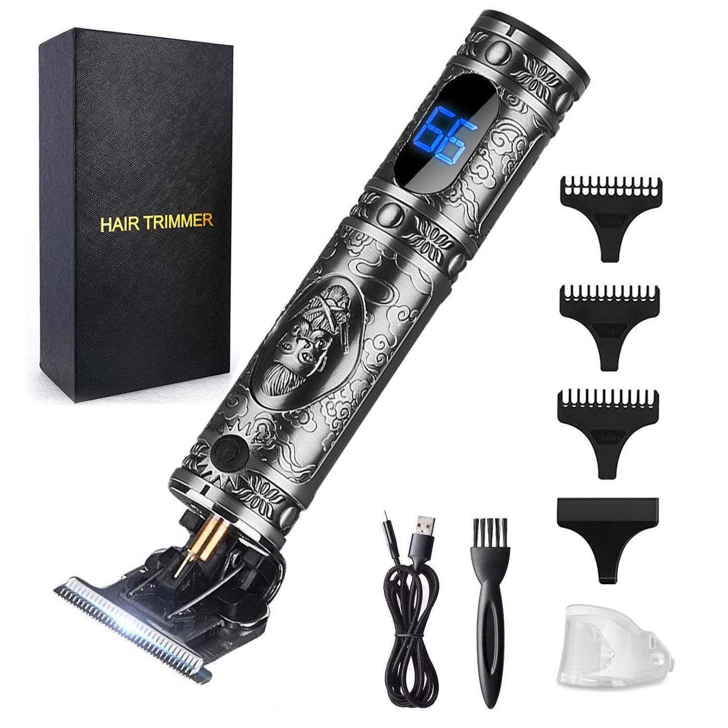 RESUXI Mens Clippers and Grooming Set,Professional Hair Clippers and Shavers for Men,Electric Razor and Cordless T BladeTrimmer Kit,Beard Trimmer for Men Barbers Supplies,LCD Display 2 Foil Head