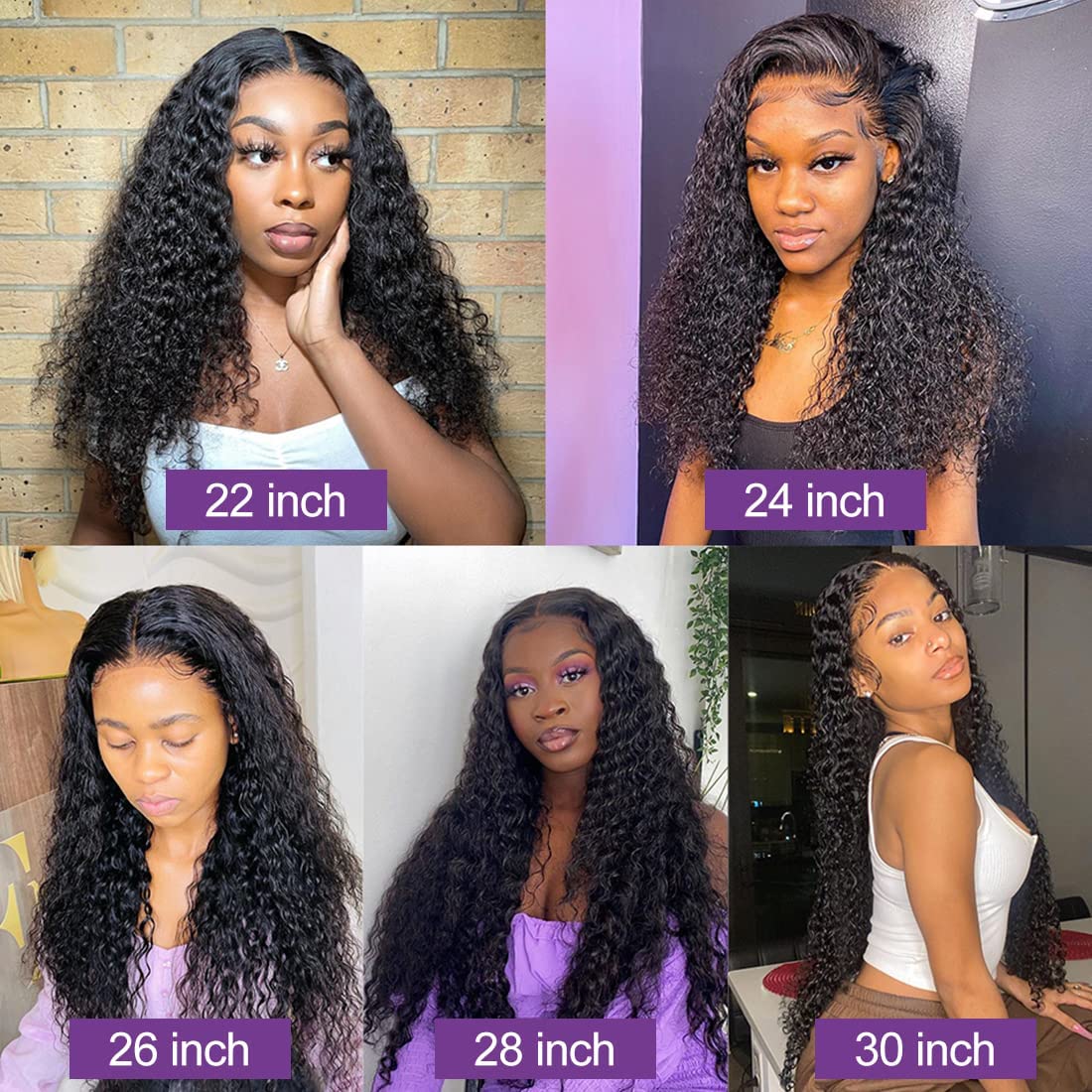 Alsother 20 Inch Deep Wave Lace Front Wigs Human Hair 13x4 HD Lace Frontal Human Hair Wig 180% Density Wet and Wavy Lace Front Wigs Glueless Wigs Human Hair Pre Plucked Deep Wave Wigs Human Hair