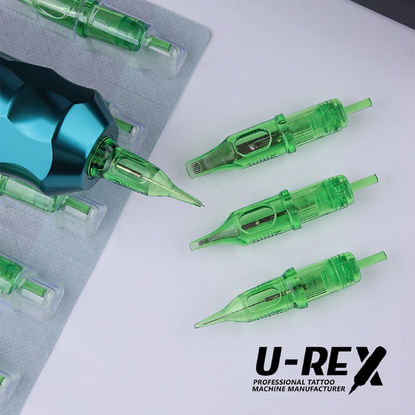 U-REX Tattoo Cartridges Needles-20Pcs #10 (7RM) Bugpin Curved Magnum Disposable Needles for Rotary Tattoo Machine Pen Gun(1007RM)